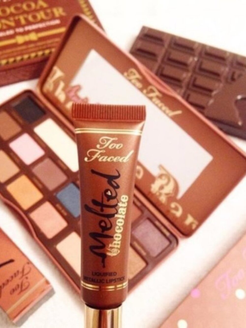 Too Faced | Melted Chocolate Lipstick "Metallic Candy Bar" | Full Size